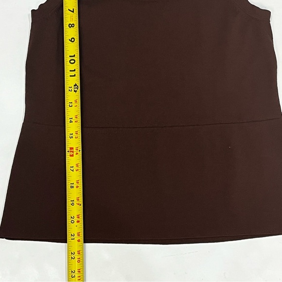 Vintage Alfani Rayon And Nylon Brown Tank Top Shirt Size Women Size Medium - Picture 8 of 11